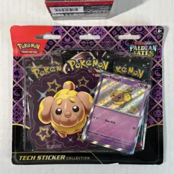NEW Sealed Pokemon Paldean Fates LOT Booster Bundle & Tech Sticker Collection - Image 4