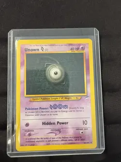 Pokemon TCG Neo Destiny: Unown Z 60/105 Vintage LP Rare - Image 1