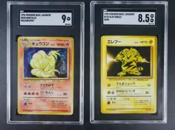 1996 Pokemon Base Set Graded Ninetails #038 SGC 9 - Electabuzz #125 SGC 8.5 - Image 1