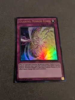 Yugioh Quaking Mirror Force BOSH-EN076 Ultra Rare 1st Ed NM - Image 1