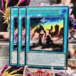 3x Yugioh Playset Ancient Gear Advance MP25-EN194 Ultra Rare 1st Ed Near Mint - Image 1
