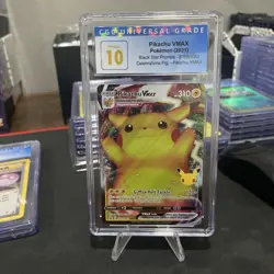 CGC 10 PRISTINE Pikachu VMAX SWSH062 FULL ART HOLO PROMO Pokemon Card 153 - Image 1