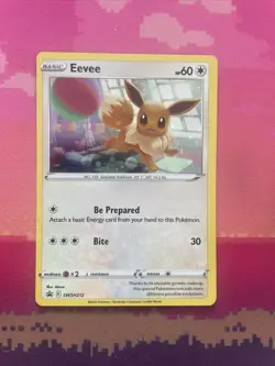 Pokemon Card Eevee SWSH212 Black Star Promo Holo Rare Near Mint - Image 1