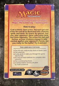 Magic the Gathering 1999 Starter Game Box With 95 Cards - Image 4