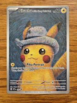 Van Gogh Pikachu with Grey Felt Hat! SVP 085 Promo Full Art Pokemon Card! - Image 1