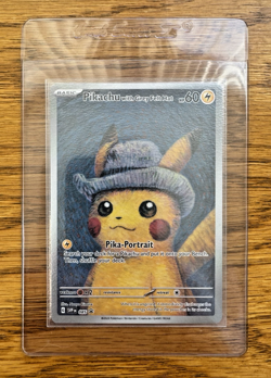 Van Gogh Pikachu with Grey Felt Hat! SVP 085 Promo Full Art Pokemon Card! - Image 3