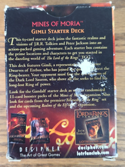 LOTR TCG Gimli Mines of Moria 63 Card Starter Deck Lord of the Rings Trading - Image 2
