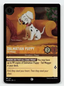 Dalmatian Puppy 4e/204 Common Into the Inklands Cold Foil Lorcana Card - Image 1
