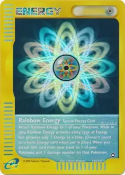 Pokemon Card - Aquapolis 144/147 - RAINBOW ENERGY (reverse holo) - NM - Image 1