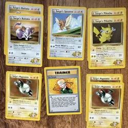 Lt Surge Pokemon Gym Heroes Challenge Lot 9 Cards - Image 1