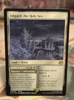 R 0283 Ishgard, the Holy See NM Rare FFXIV Final Fantasy MTG Card FIN Land Town - Image 1