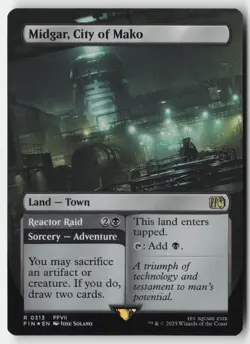 MTG - Midgar, City of Mako (Borderless) FOIL R FINAL FANTASY 313 LP-NM - Image 1