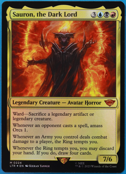 Sauron the Dark Lord FOIL Lord of the Rings Tales of Middle-earth NM (502308) - Image 1