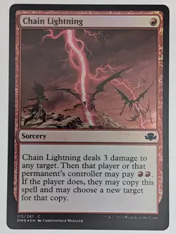 (Foil) Chain Lightning (0113) Dominaria Remastered NM - Image 1