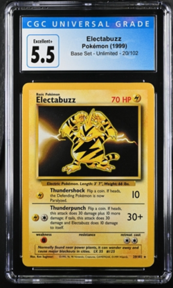Pokemon 1999 Base Set 20/102 Electabuzz CGC 5.5 [PSA] - Image 1