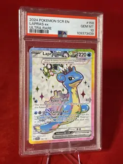 PSA 10 Lapras ex 158/142 Pokemon Stellar Crown SCR EN Ultra Rare 2024 GEM MINT - Image 3