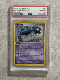 Pokemon Metang EX Deoxys Reverse Holo #40 PSA 10 Gem Mint - Image 1