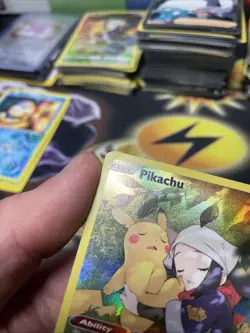 Pokemon Pikachu TG05 Lost Origin Trainer Gallery Ultra Rare Full Art Holo HP - Image 3