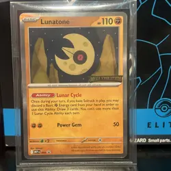 Pokemon TCG Lunatone Mega Evolution Black Star Promo 004 NM Prerelease Stamped - Image 1