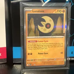 Pokemon TCG Lunatone Mega Evolution Black Star Promo 004 NM Prerelease Stamped - Image 2