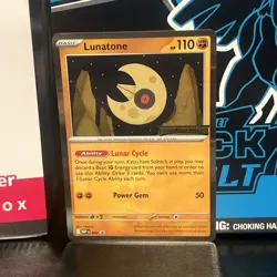 Pokemon TCG Lunatone Mega Evolution Black Star Promo 004 NM Prerelease Stamped - Image 4