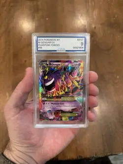 M Gengar EX 2014 Pokemon XY Phantom Forces 35 Holo M Gengar EX AGS 9 PSA CGC BGS - Image 1