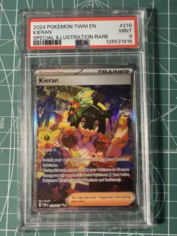 Kieran SIR 2024 Pokemon Twm En #218 PSA 9 - Image 1