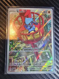 Riolu Pokemon Center Stamped Mega Evolution Promo Black Star NM 10 010 English - Image 1