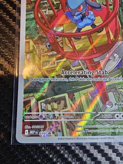 Riolu Pokemon Center Stamped Mega Evolution Promo Black Star NM 10 010 English - Image 4
