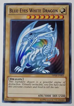YUGIOH Blue-Eyes White Dragon SDK Art DPKB-EN001 Super Rare Unlimited Edition NM - Image 1