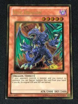 YUGIOH VICE DRAGON GLD3-EN002 RARE LP - Image 1