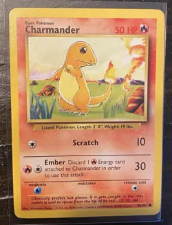Pokemon TCG Charmander Base Set Card 46/102 - Image 1