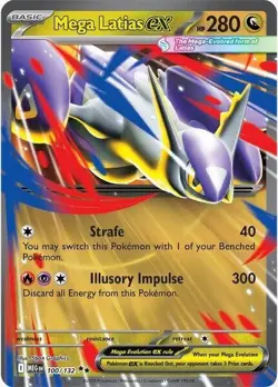 Mega Latias EX 100/132 | Mega Evolution | Double Rare | NM Pokemon Card - Image 1