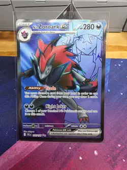 Pokemon TCG N's Zoroark EX Holo Ultra Rare Card 175/159 Sv09: Journey Together - Image 1