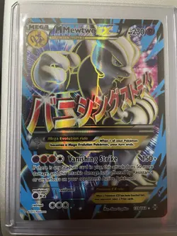 Pokemon Mega Mewtwo EX Full Art TCG XY Breakthrough Card 159/162 NM Condition - Image 1