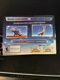 Brand NEW Shiny Koraidon & Miraidon Pokemon Scarlet Violet Code Card - Gamestop - Image 1