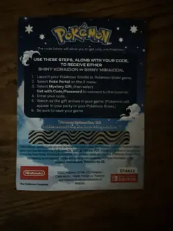 Shiny Koraidon & Miraidon Pokemon Scarlet and Violet Code Card - UnScratched - Image 2