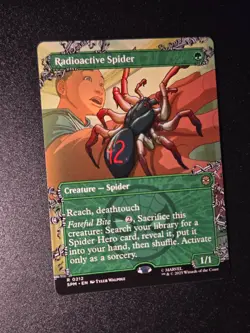 Radioactive Spider 0212 ~ **Borderless** Rare MTG Marvel Spider-Man - Image 1