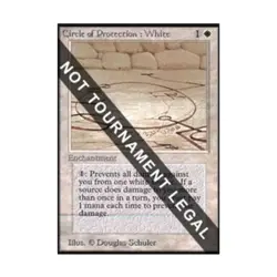 WOTC MtG Collector's Ed Circle of Protection: White (CE) (C) EX - Image 1