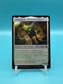 Living Brain, Mechanical Marvel - Marvel’s Spider-Man (SPM) - MTG - FOIL - Image 1