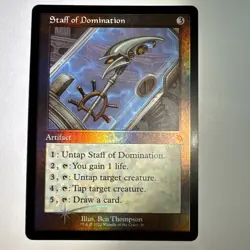 MTG Staff of Domination FOIL Brothers' War Retro Frame Artifacts 56 NM - Image 1