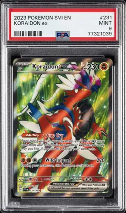 2023 POKEMON SVI EN-SCARLET & VIOLET ULTRA RARE #231 KORAIDON EX PSA 9 - Image 1
