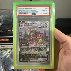 Pokemon 2021 Rayquaza VMAX 218/203 Alt Art Evolving Skies PSA 10 GEM MINT - Image 1