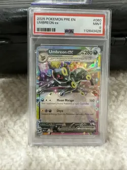 Pokemon TCG Umbreon EX 60/131 Double Rare Holo Card Prismatic Evolutions PSA 9 - Image 1