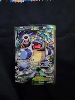 Pokemon TCG Card - Blastoise EX XY122 Black Star Promo Full Art XY Holo Rare - Image 1