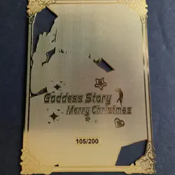 Goddess Story Gold METAL Card - Maiden Party - Serial Number #/200! Anime Nino - Image 4