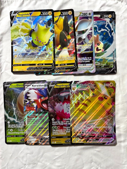 (8) POKEMON JUMBO OVERSIZED PROMO CARDS LOT - PIKACHU KORAIDON ARCEUS ELECTRODE - Image 1