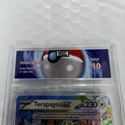 2024 Pokemon Terapagos EX 128/142 Secret Rare HGC 10 Gem Mint Graded Card - Image 3