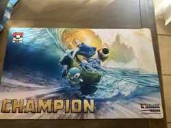 Pokemon TCG Playmat League Champion Blastoise TCG CCG Mat Trading Card Game - Image 1