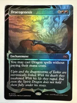Dracogenesis GHOSTFIRE FOIL SHOWCASE NM/M Tarkir Dragonstorm MTG Magic Card - Image 1